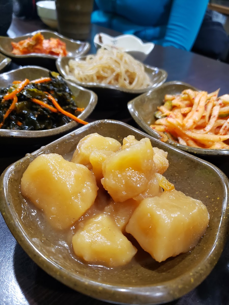 Meat and Seafood Dishes Served with Steamed Rice